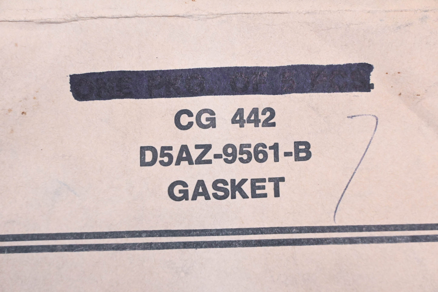 New OEM Ford CG-442, D5AZ-9561-B Carburetor Float Bowl Gasket NOS