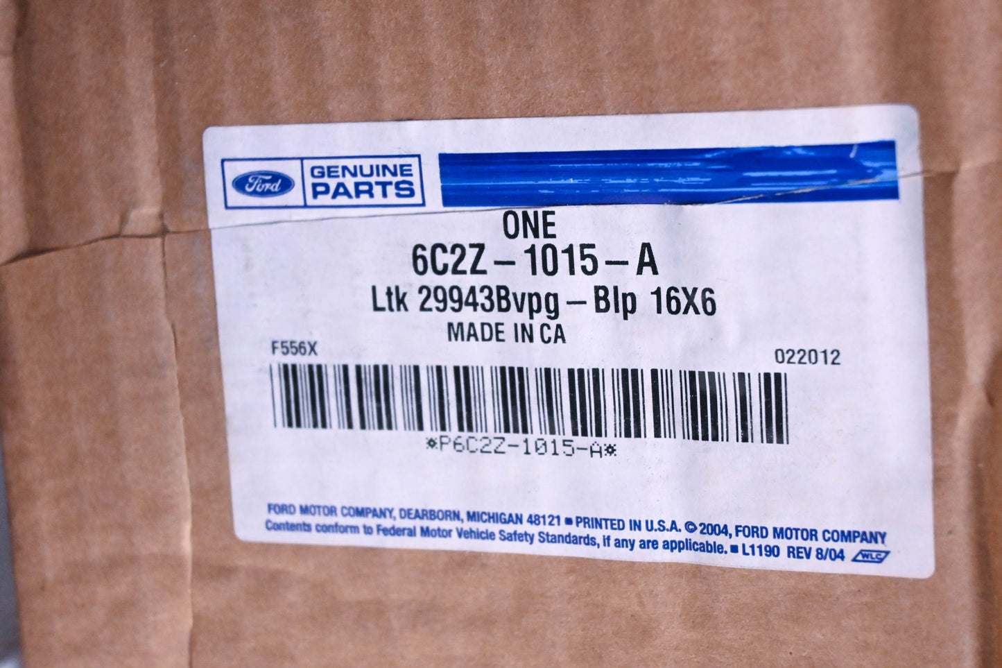 New OEM Ford 6C2Z-1015-A Grey Steel 17 1/2 Wheel Rim NOS