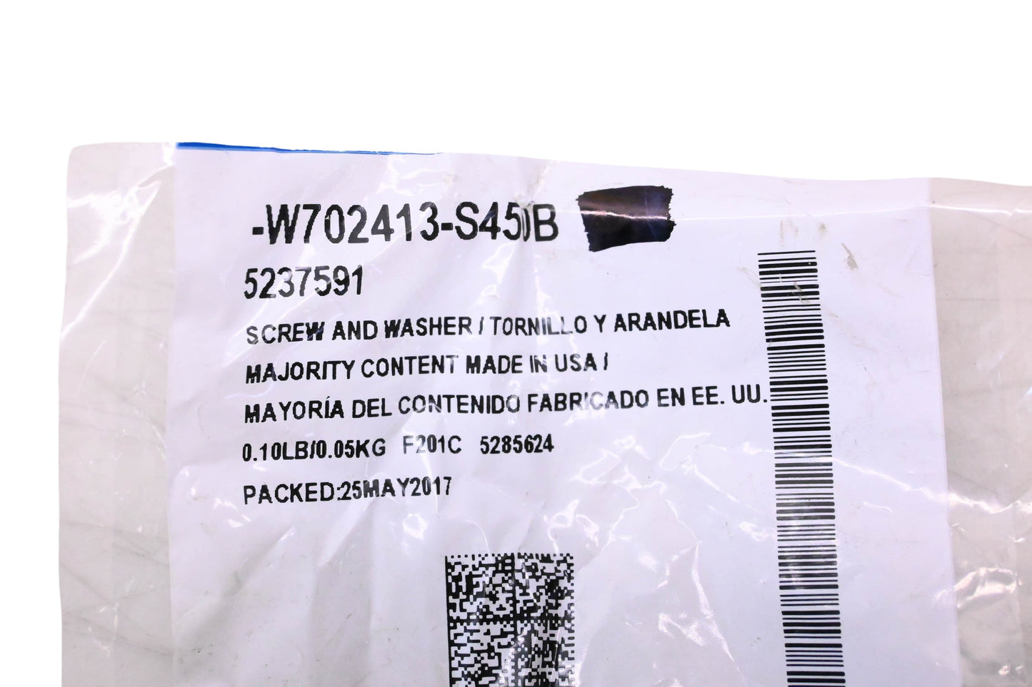 New OEM Ford W702413-S450B, 5237591 Front Deflector Screws Qty 2 NOS