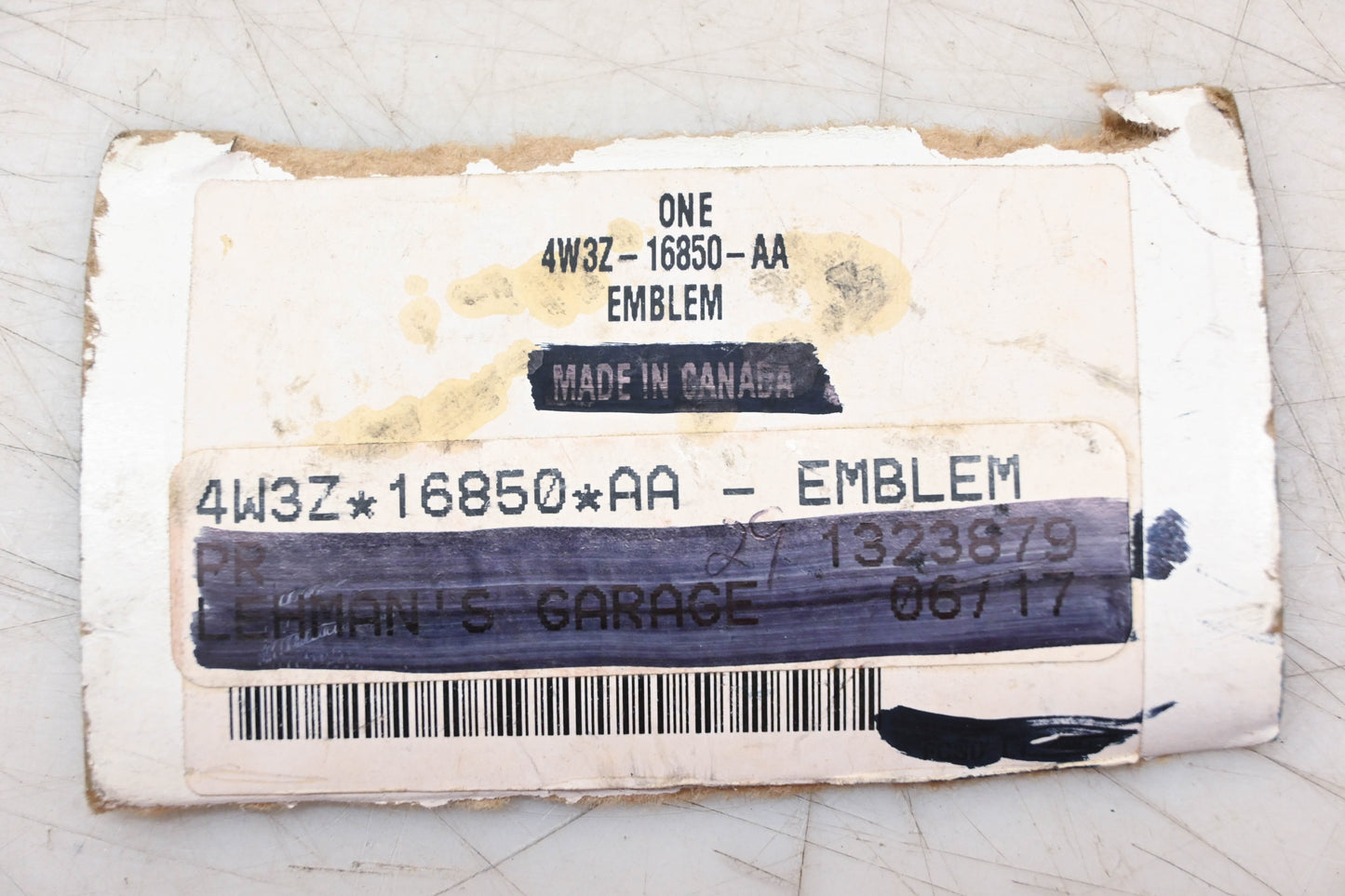 New OEM Ford 4W3Z-16850-AA Mercury Hood Emblem Assembly NOS