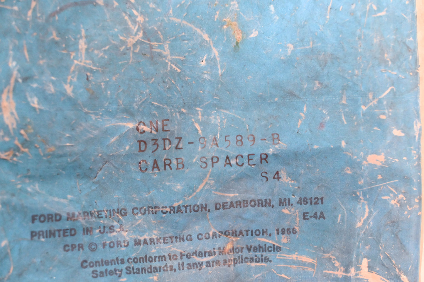 New OEM Ford D3DZ-9A589-B Carburetor Spacer NOS