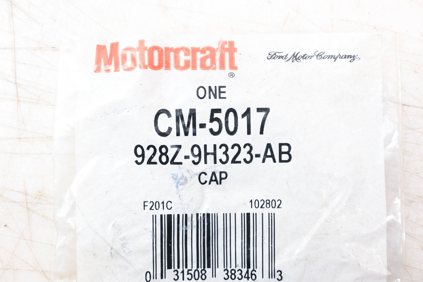 New OEM Motorcraft CM-5017, 928Z-9H323-AB Fuel Pressure Relief Valve Cap NOS