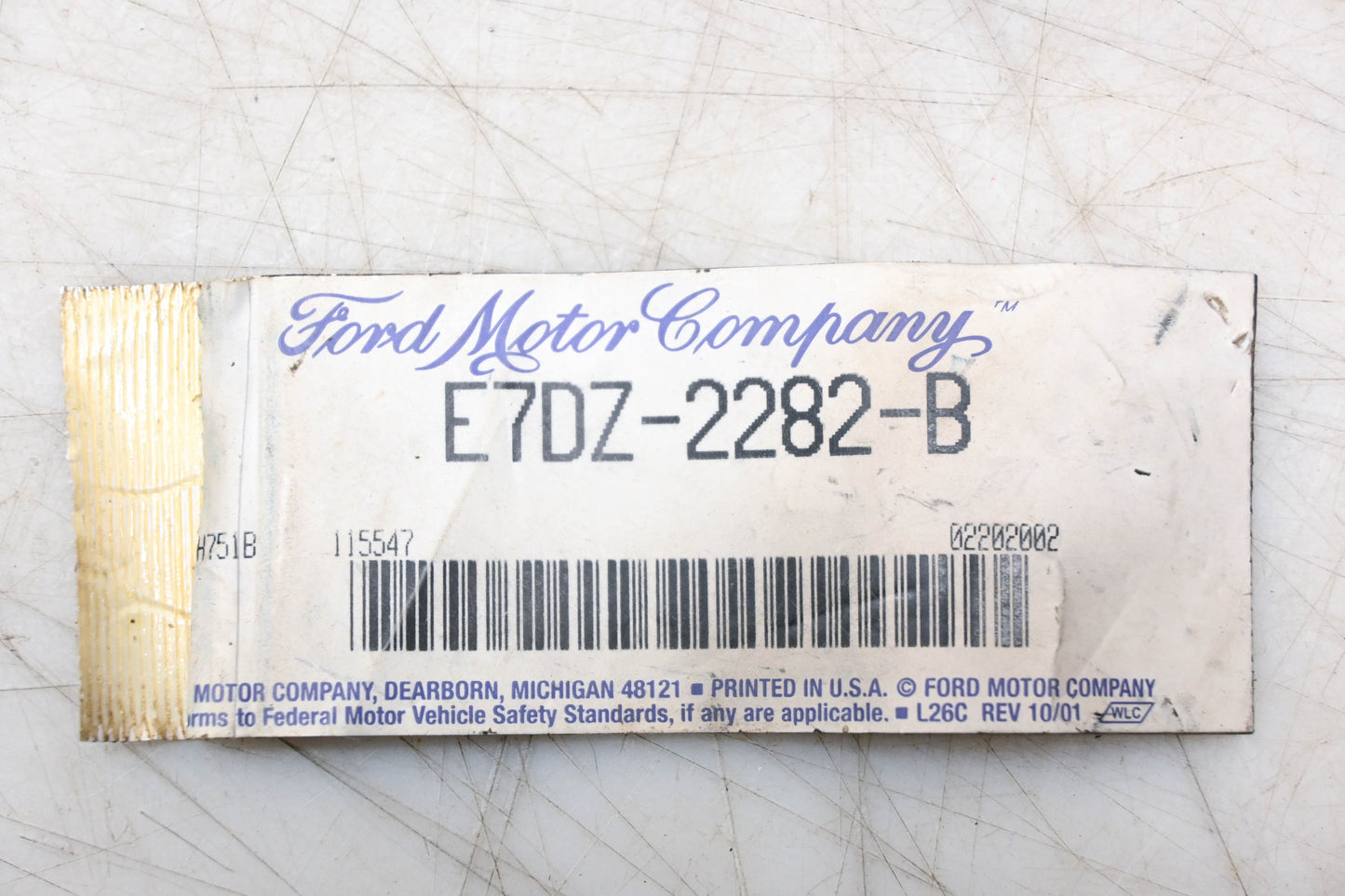 New OEM Ford E7DZ-2282-B Rear Hydraulic Brake Hose Assembly NOS