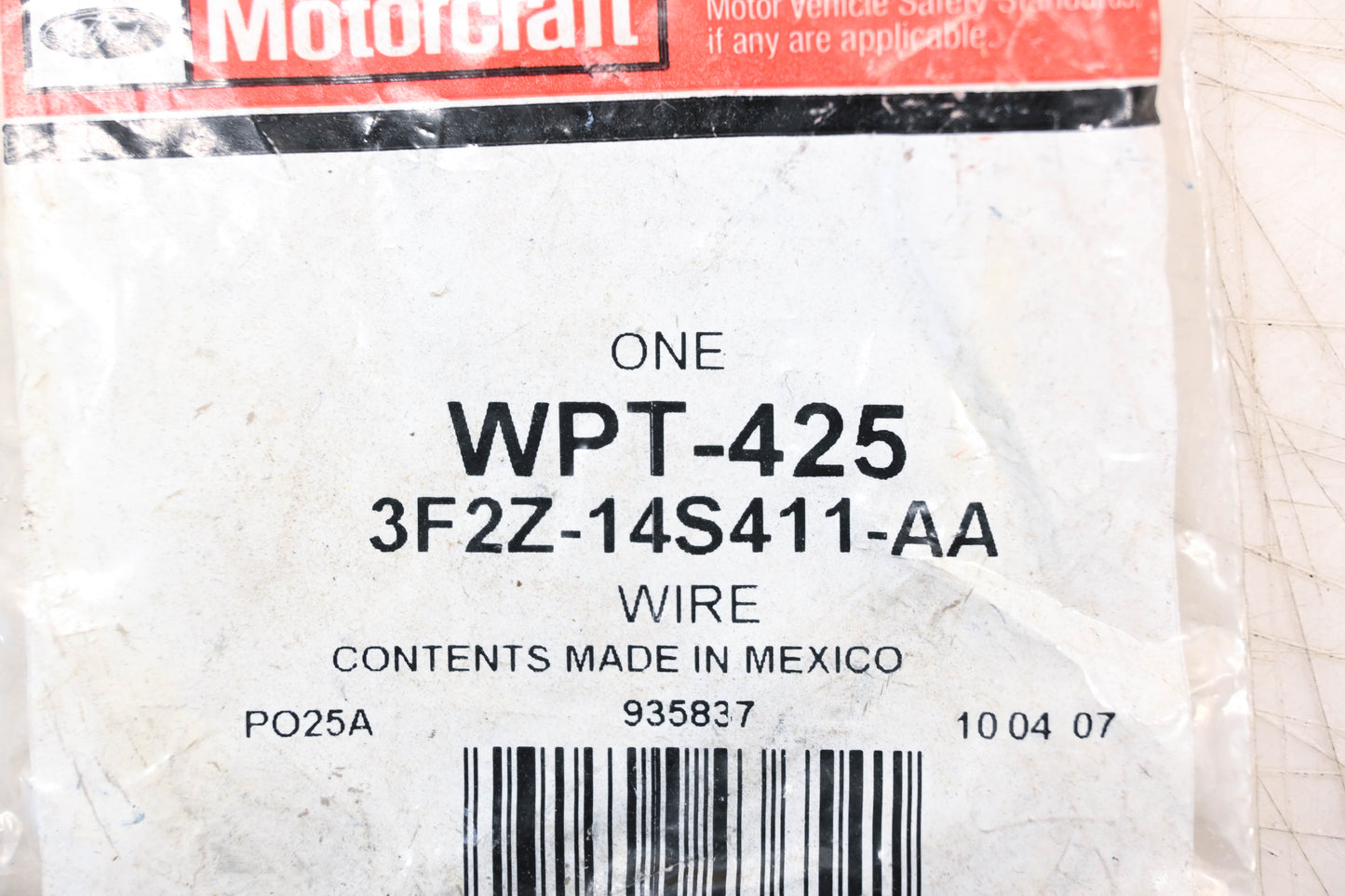 New OEM Motorcraft WPT-425, 3F2Z-14S411-AA Wiring Assembly NOS