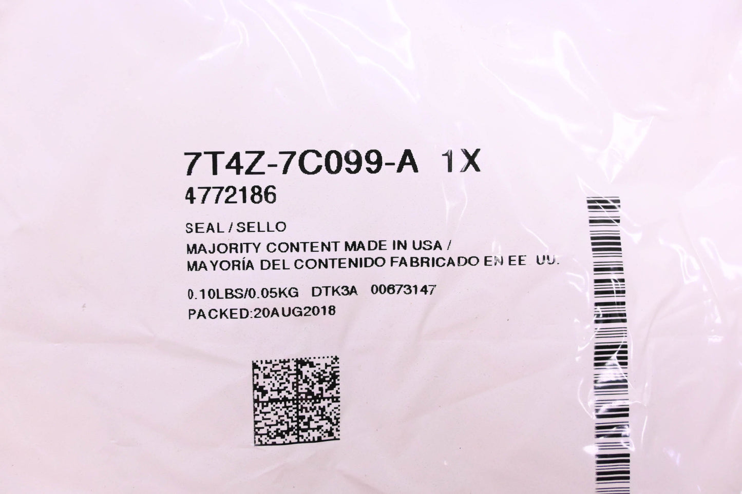 New OEM Ford 7T4Z-7C099-A, 4772186 Seal NOS