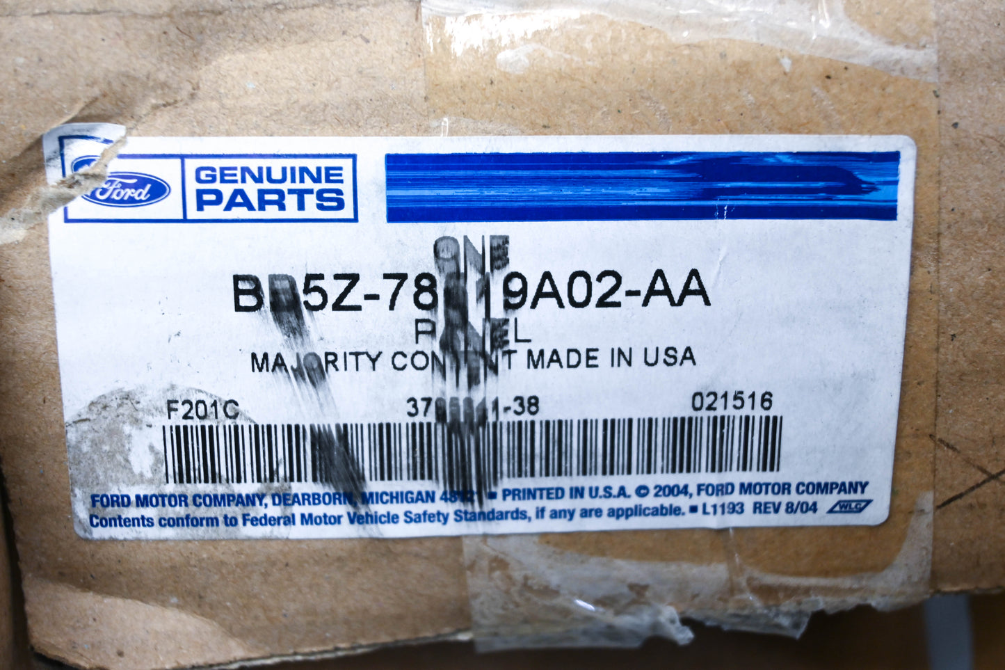 New OEM Ford BB5Z-78519A02-AA Sunshade Assembly NOS