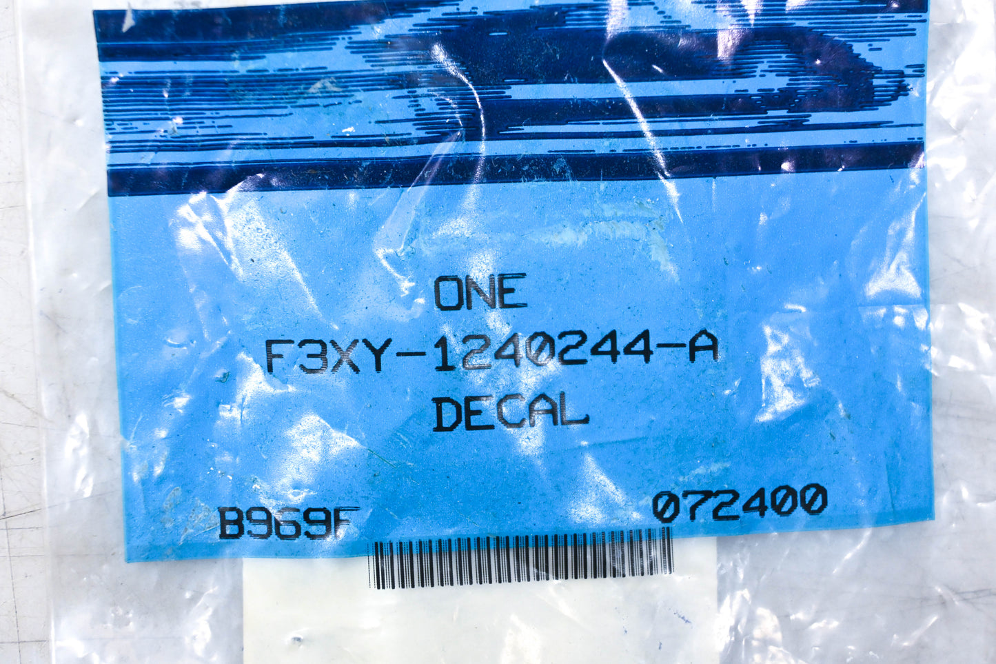 New OEM Ford F3XY-1240244-A Lock Decal NOS