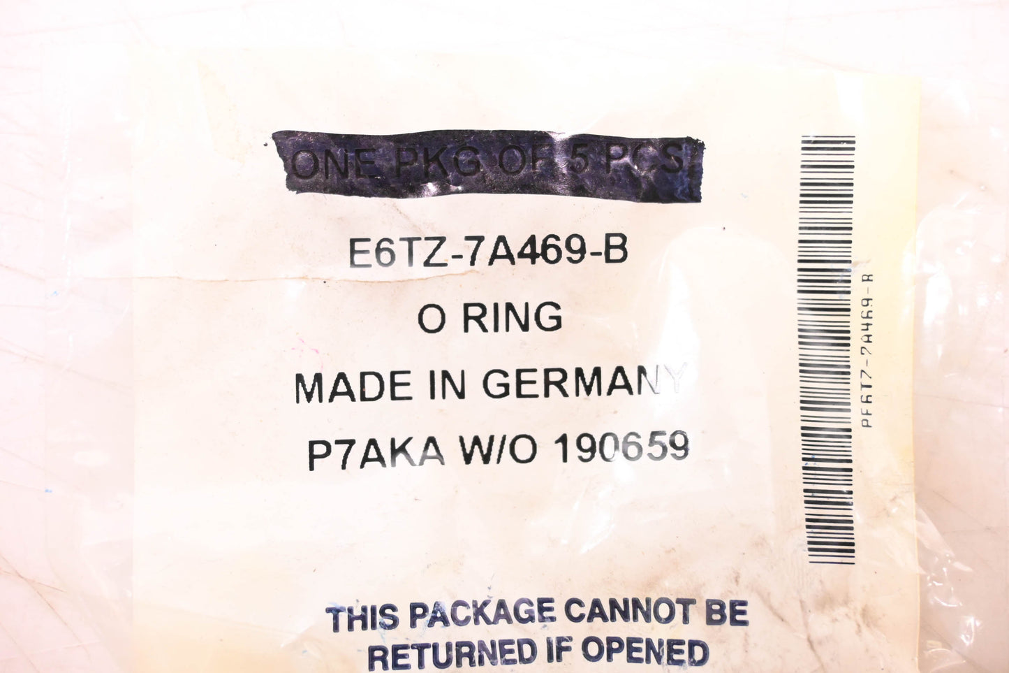 New OEM Ford E6TZ-7A469-B O-Rings Qty 4 NOS