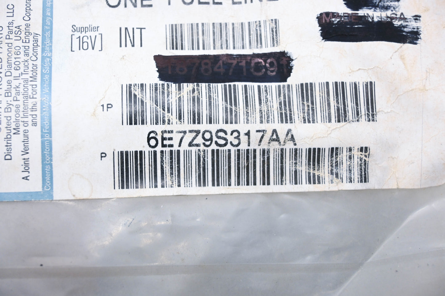 New OEM Ford 6E7Z-9S317-AA Fuel Injector Line Assembly Kit NOS
