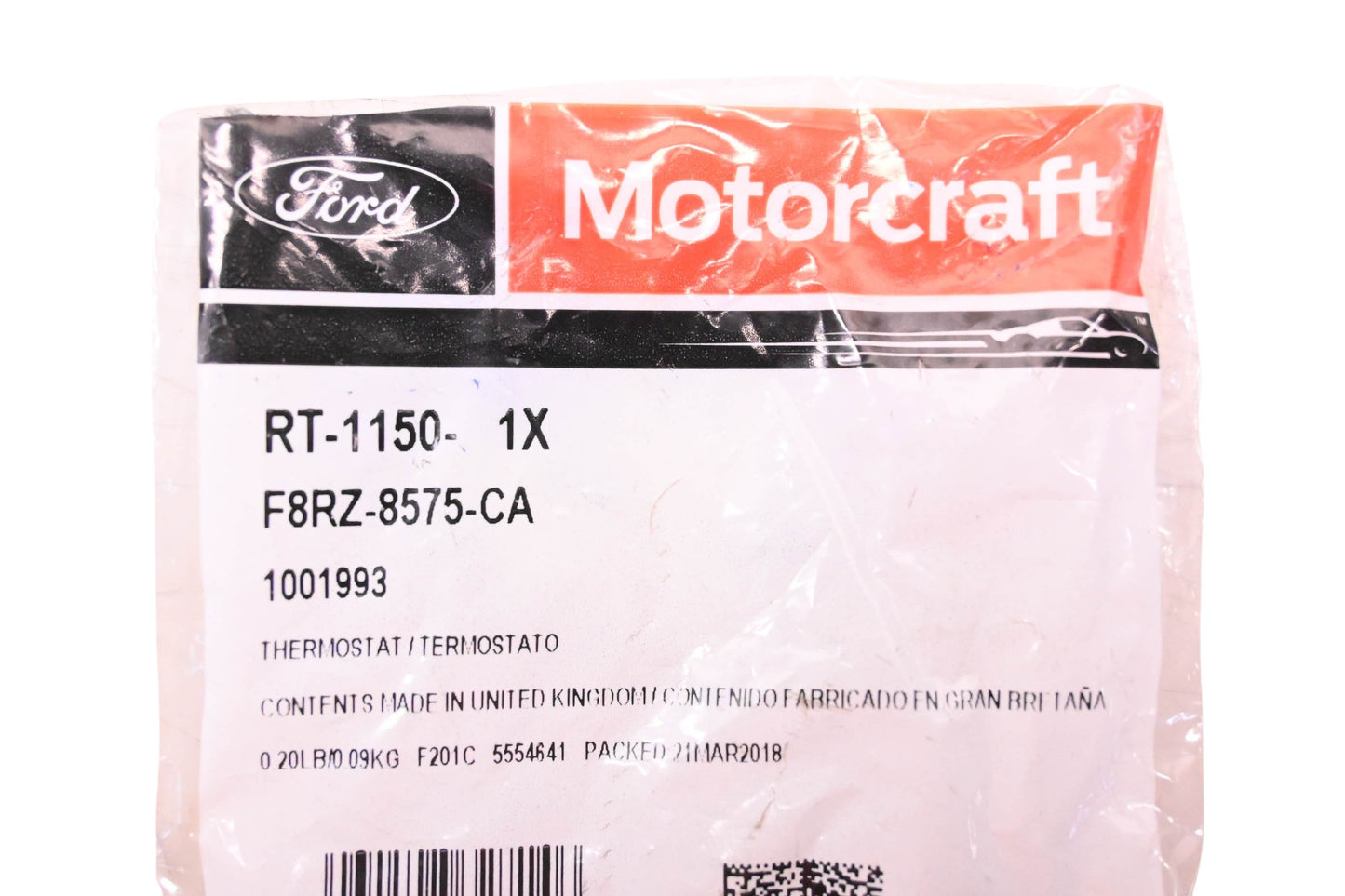New OEM Motorcraft RT-1150, F8RZ-8575-CA, 1001993 Thermostat Assembly NOS