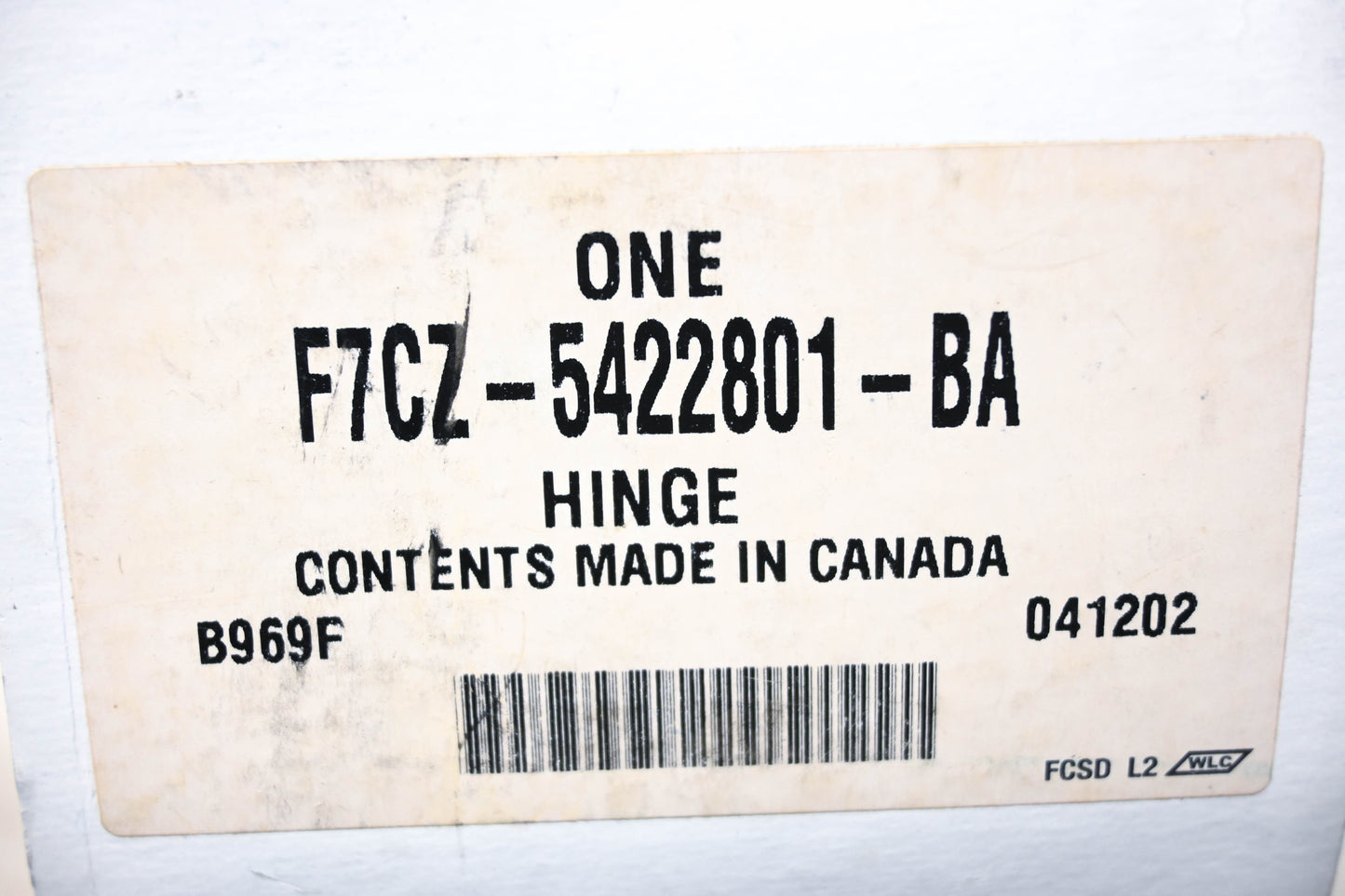 New OEM Ford F7CZ-5422801-BA Left Side Upper Door Hinge Assembly NOS