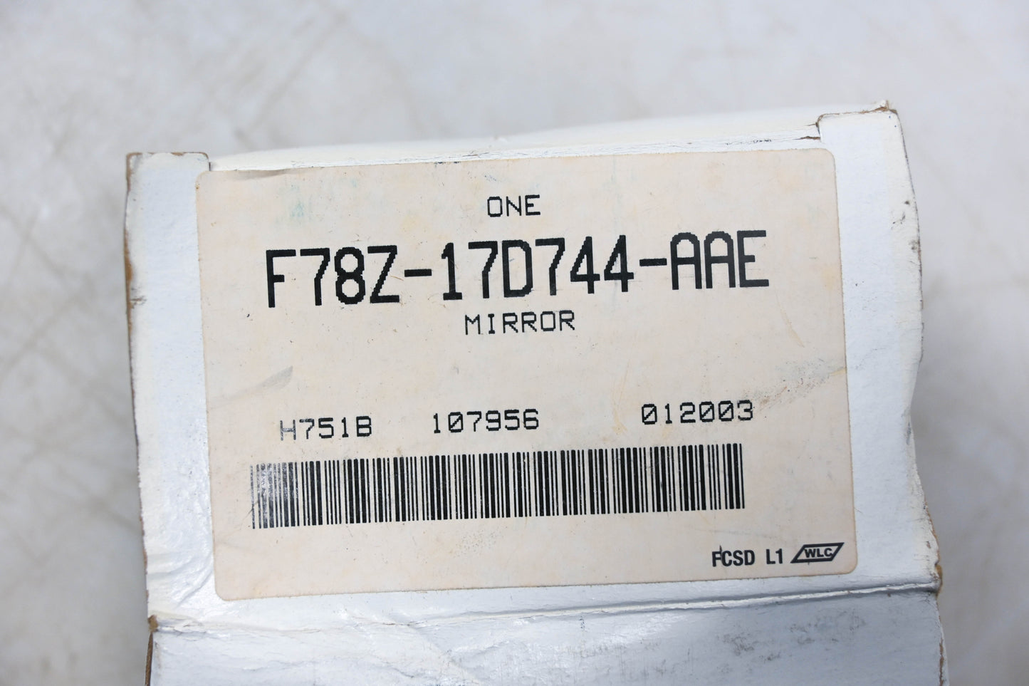 New OEM Ford F78Z-17D744-AAE Overhead Console Mirror Assembly NOS