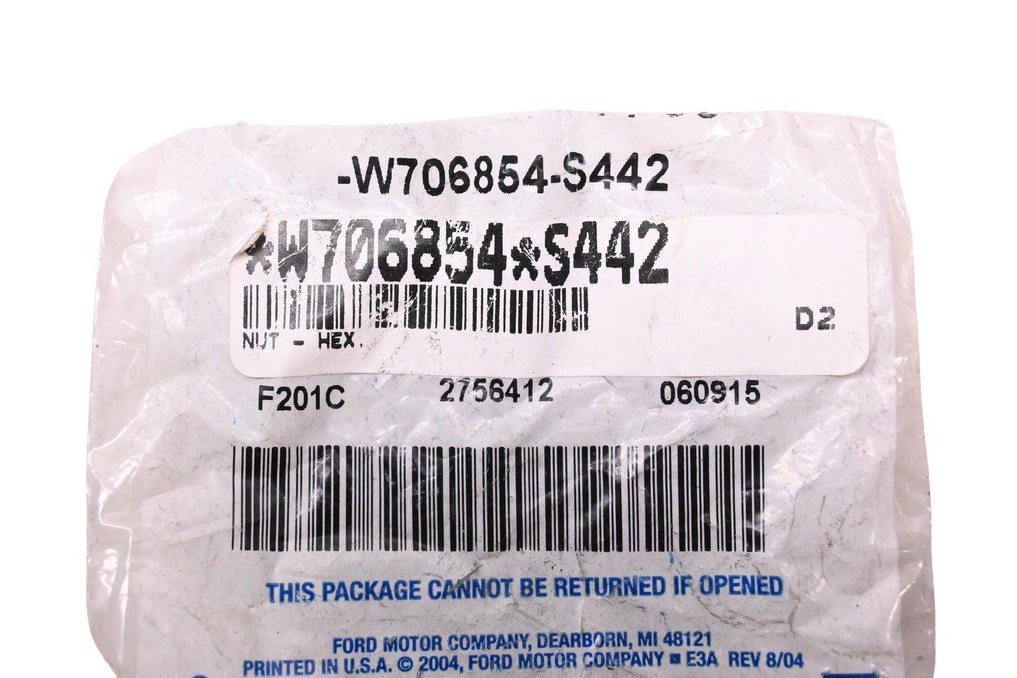 New OEM Ford W706854-S442 Ball Joint Nuts Qty 3 NOS