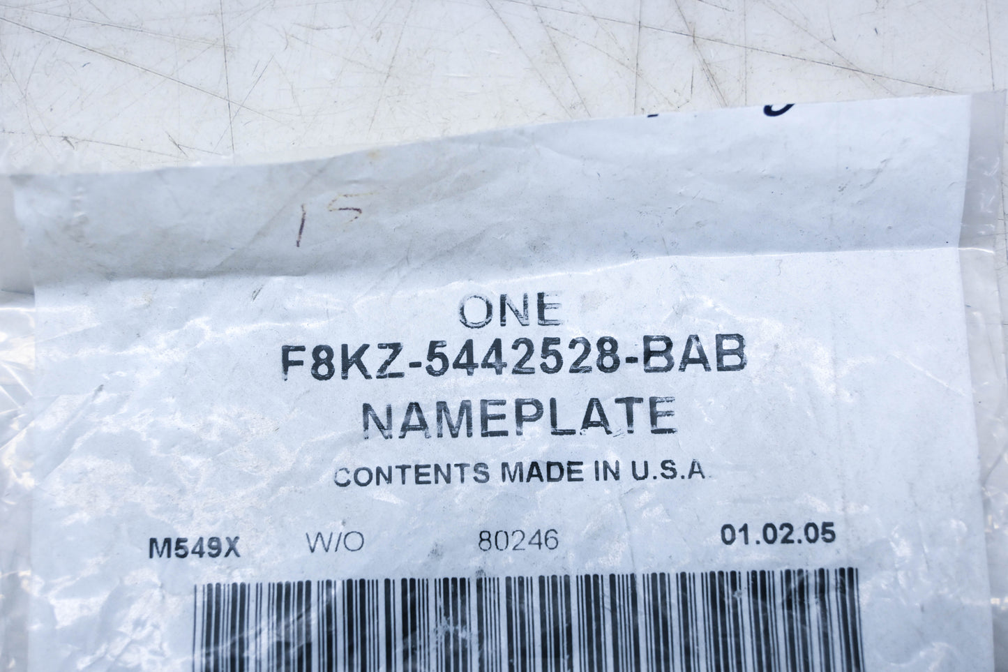 New OEM Ford F8KZ-5442528-BAB Tracer LS Nameplate NOS