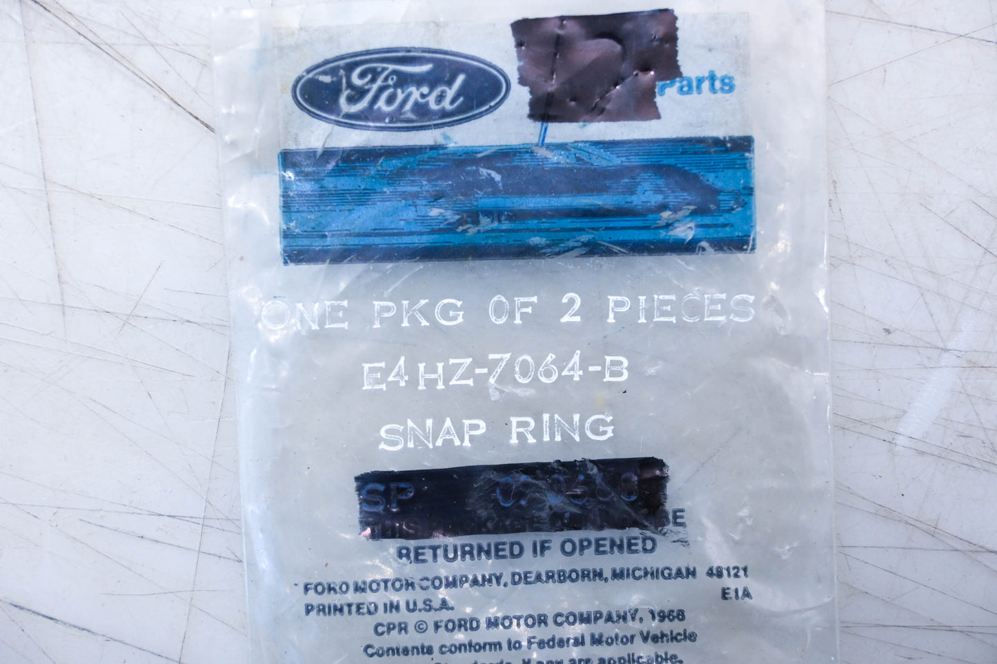 New OEM Ford E4HZ-7064-B Snap Rings Qty 2 NOS