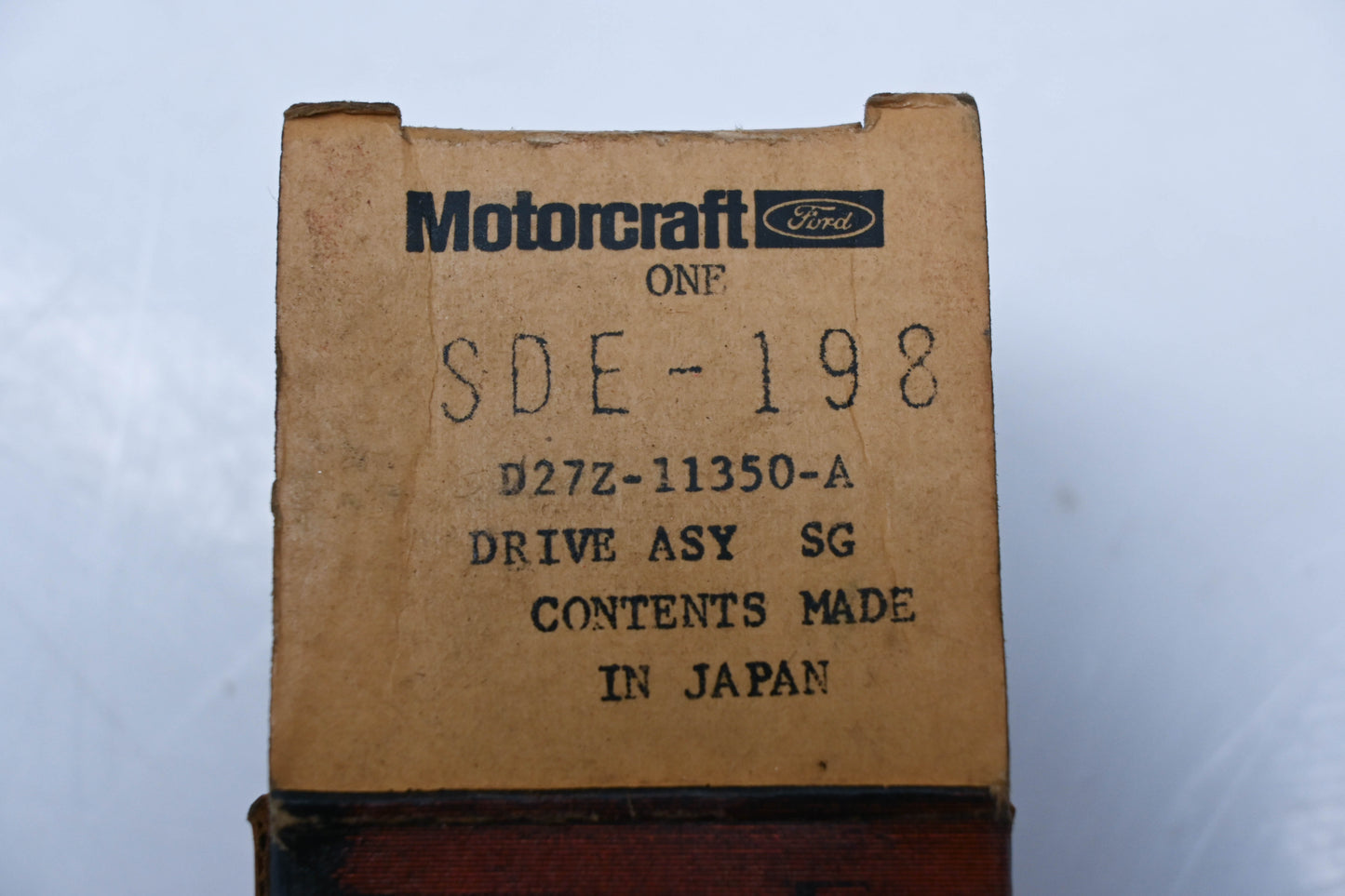 New OEM Motorcraft SDE-198, D27Z-11350-A Starter Drive Assembly NOS