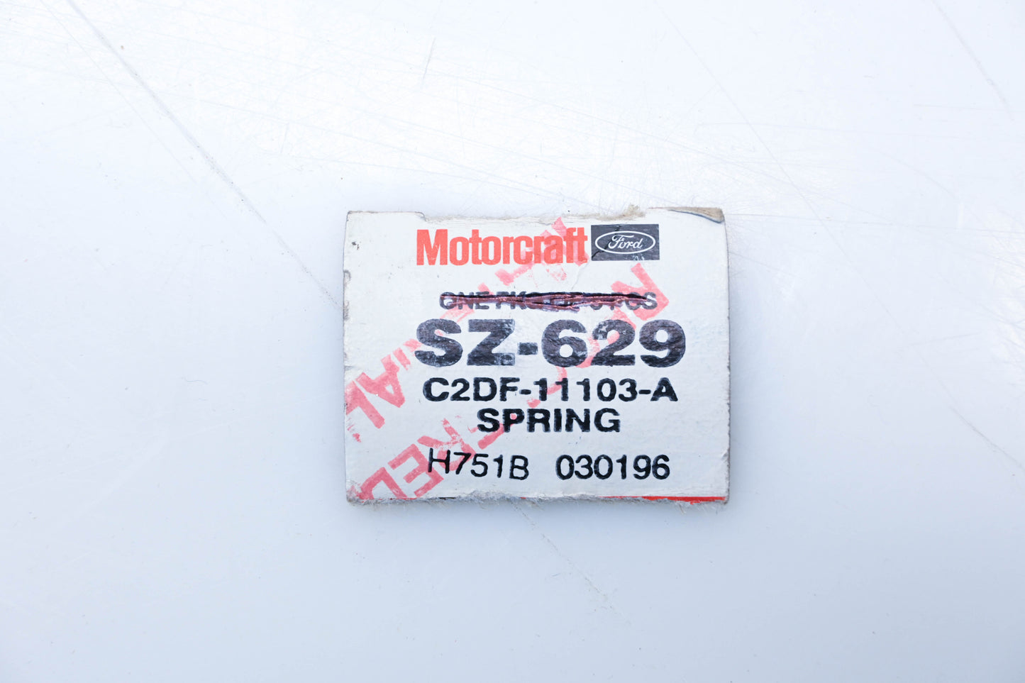 New OEM Motorcraft SZ-629, C2DF-11103-A Starter Plunger Return Spring NOS