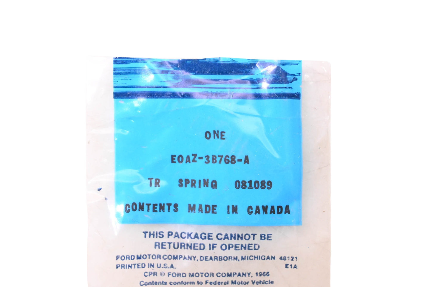 New OEM Ford EOAZ-3B768-A Steering Column Lock Spring NOS