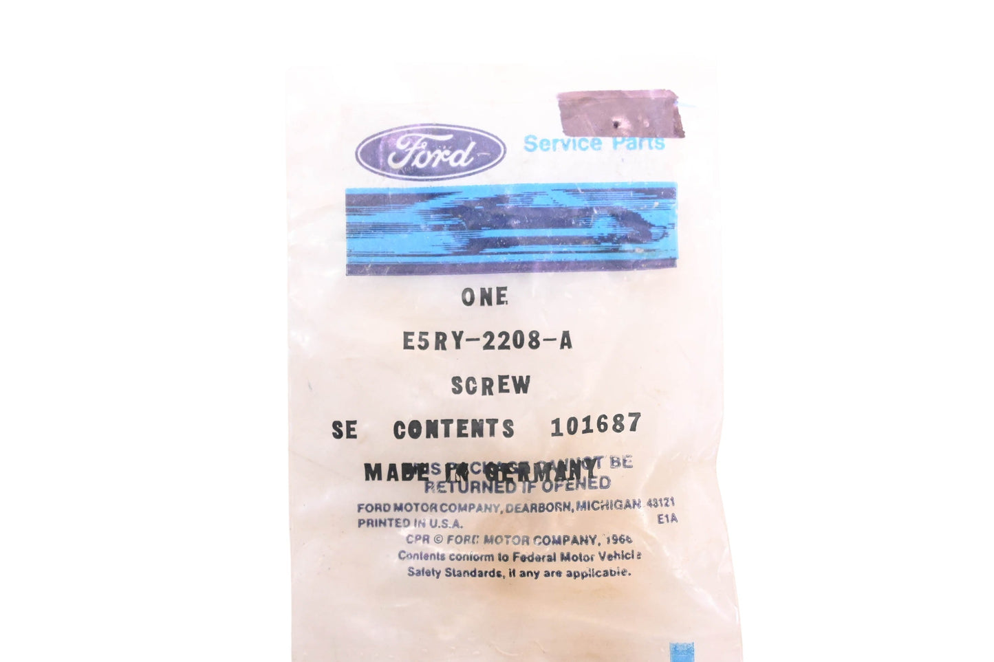 New OEM Ford E5RY-2208-A Bleeder Screw Assembly NOS