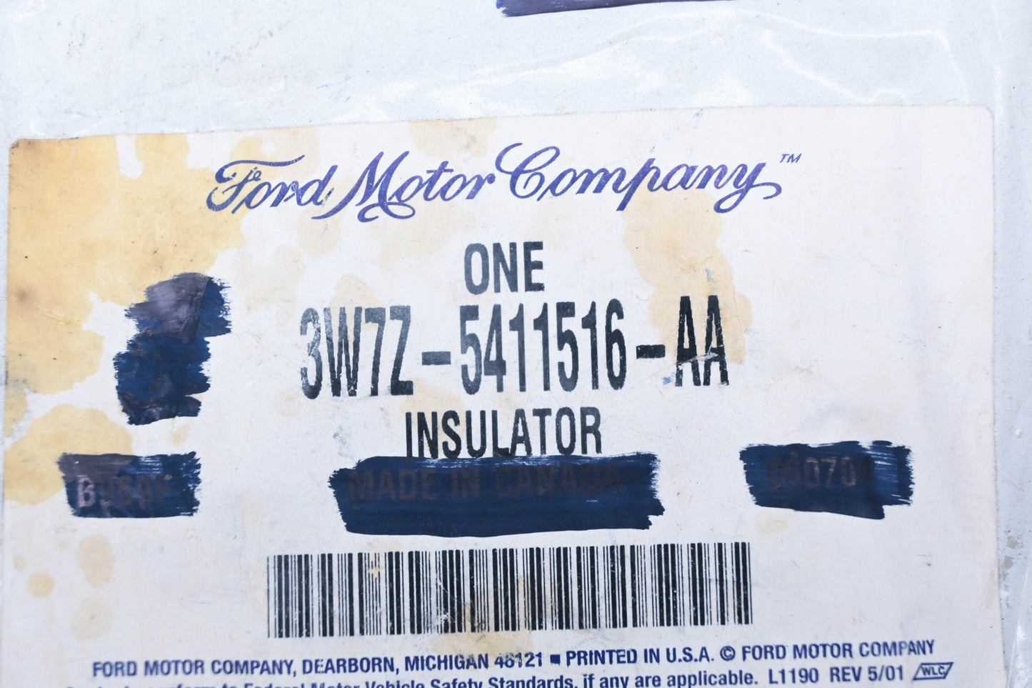 New OEM Ford 3W7Z-5411516-AA Insulator NOS