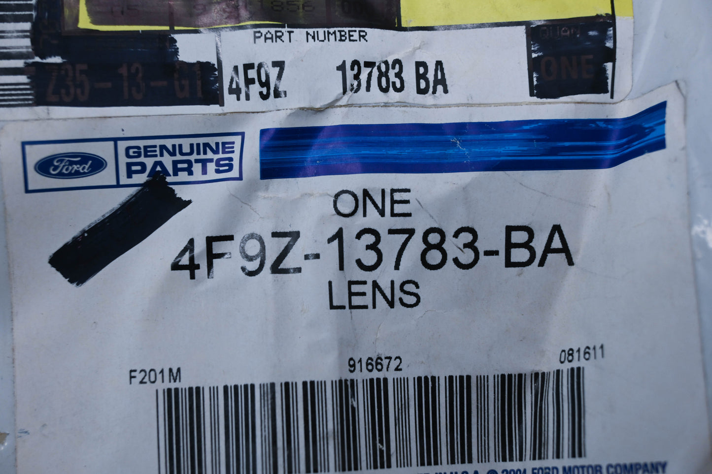 New OEM Ford 4F9Z-13783-BA Dome Light Lens NOS