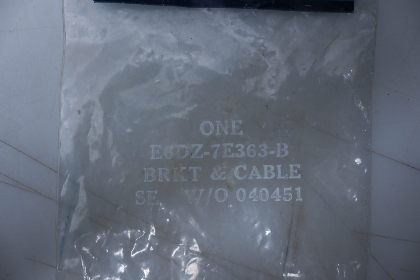 New OEM Ford E6DZ-7E363-B Bracket & Cable Assembly NOS