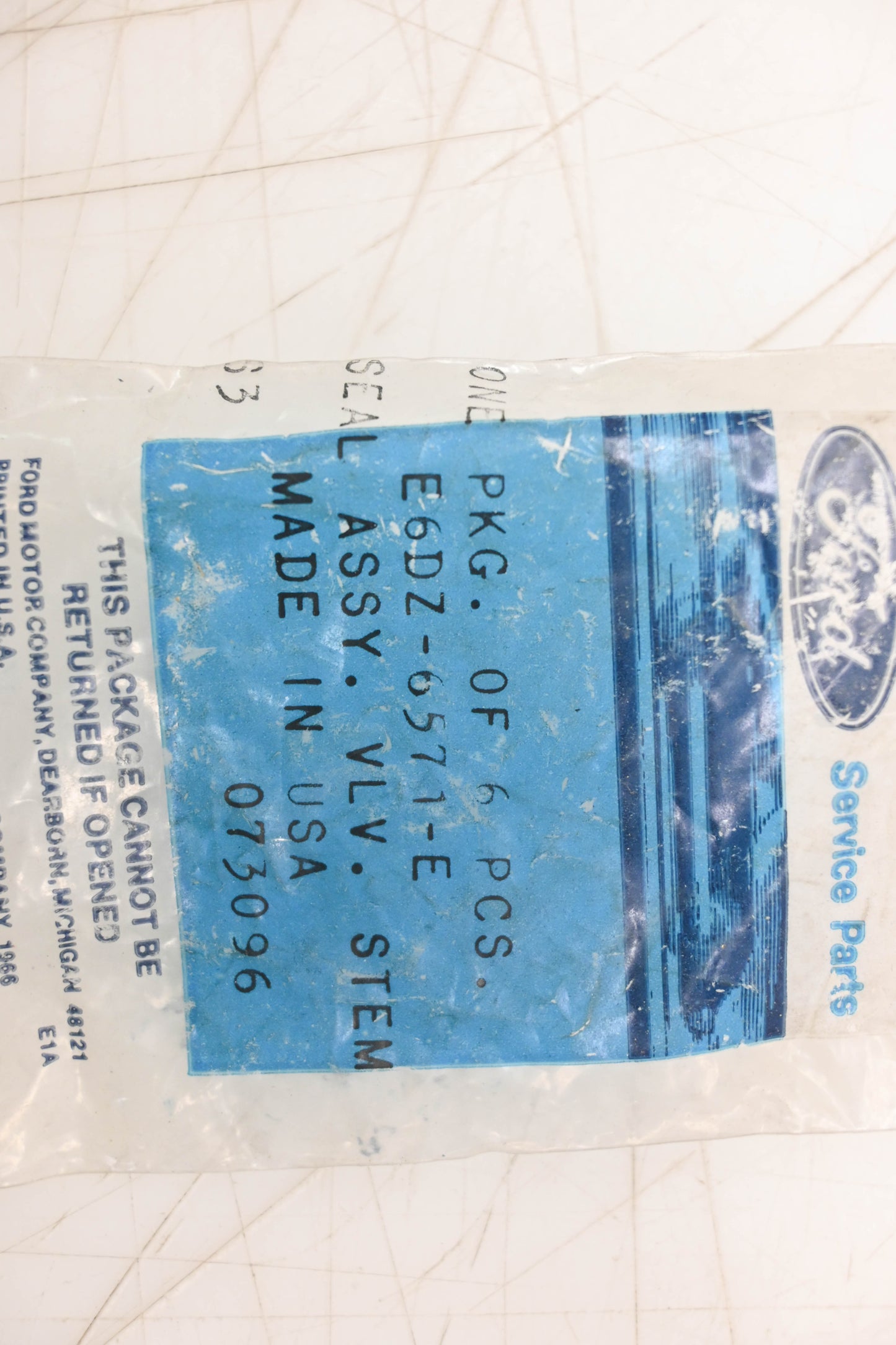 New OEM Ford E6DZ-6571-E Valve Stem Seals Qty 6 NOS