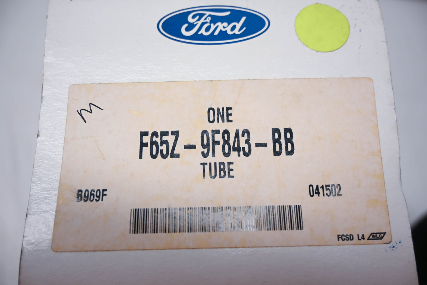 New OEM Ford F65Z-9F843-BB Air Inlet Tube NOS