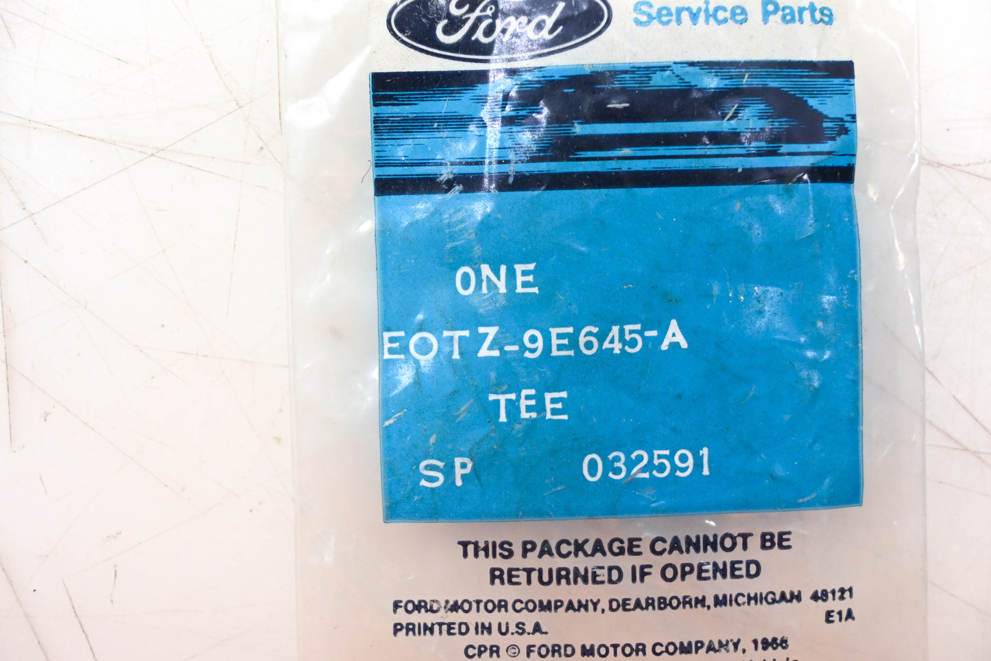 New OEM Ford E0TZ-9E645-A Thermostat Tee Connector NOS