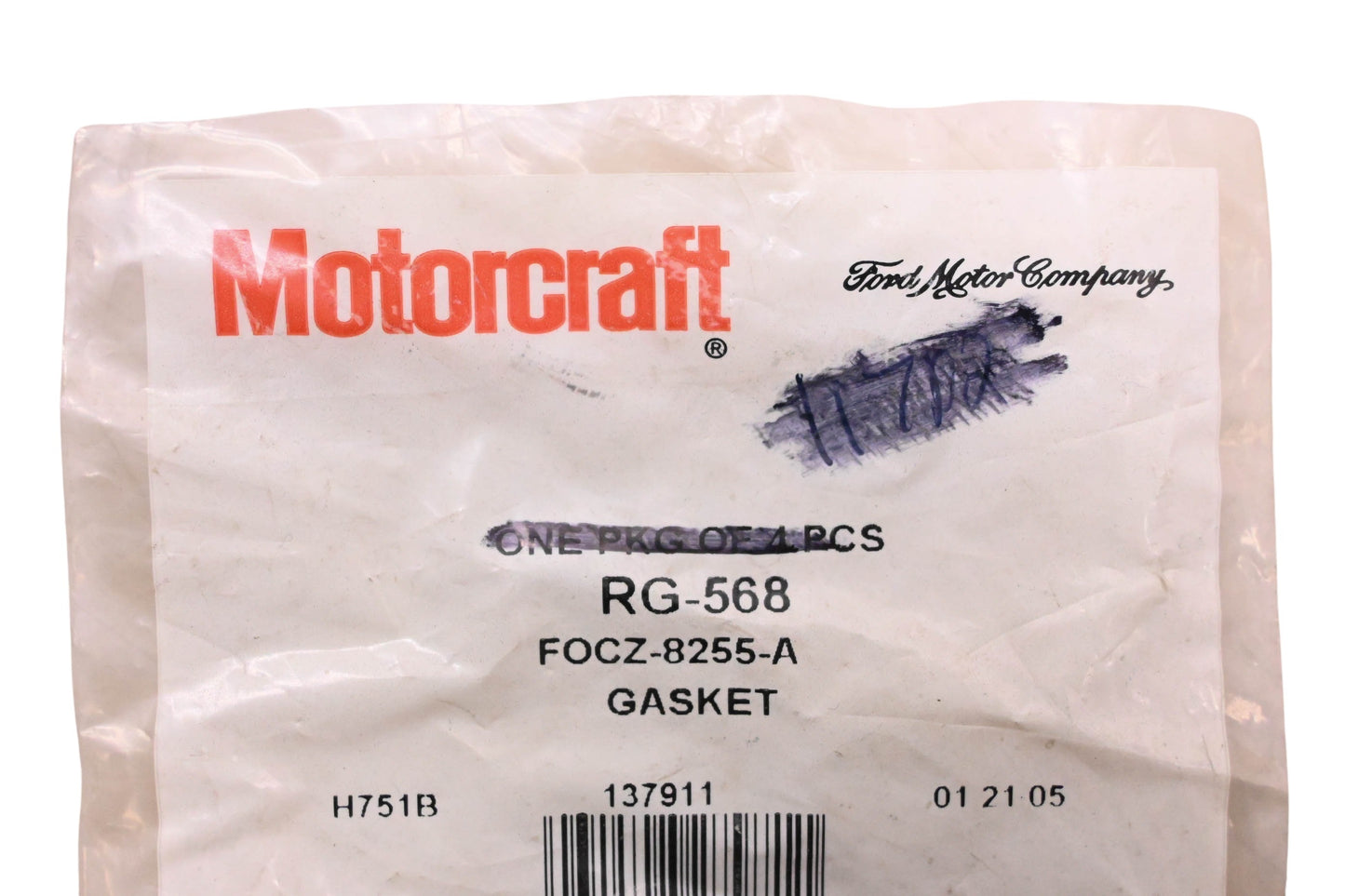 New OEM Motorcraft RG-568, FOCZ-8255-A Coolant Housing Gasket NOS