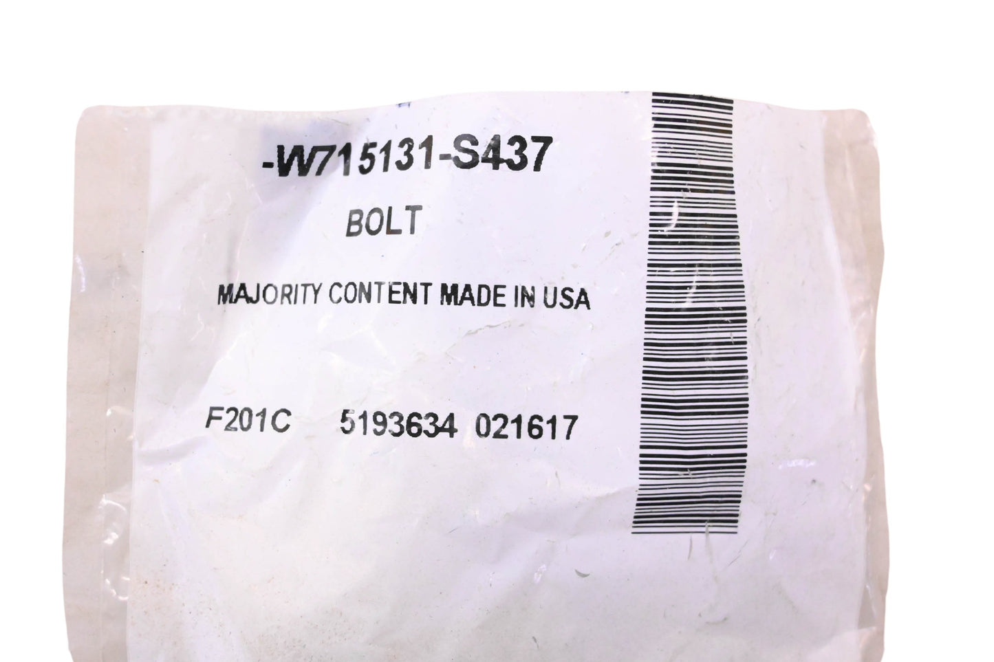 New OEM Ford W715131-S437 Oil Cooler Pipe Bolts Qty 4 NOS
