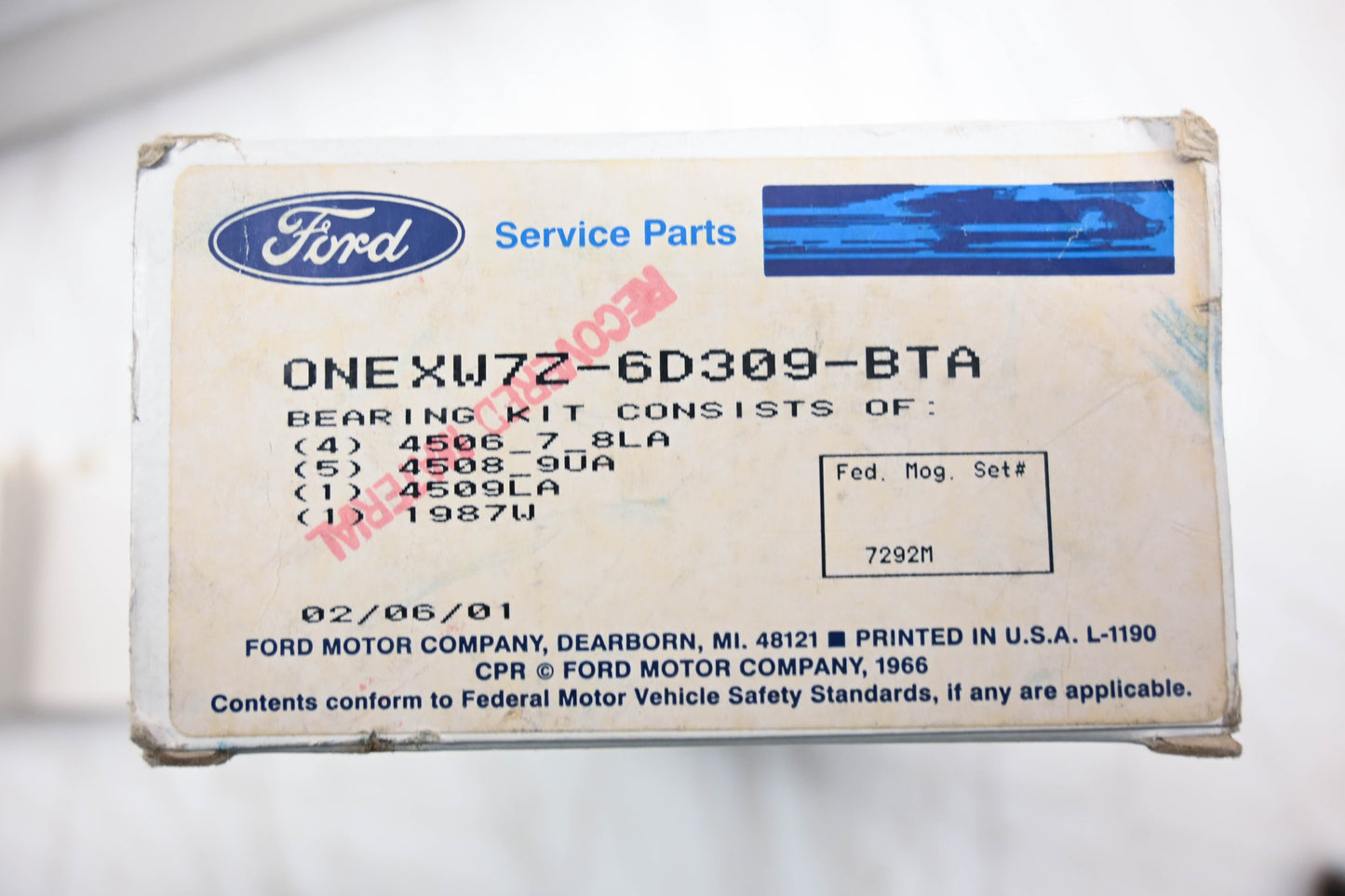 New OEM Ford XW7Z-6D309-BTA Main Bearing Kit NOS