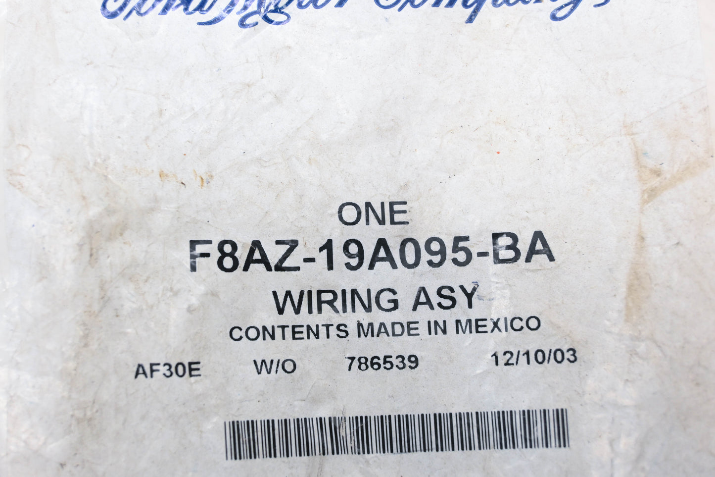 New OEM Ford F8AZ-19A095-BA Wiring Assembly NOS