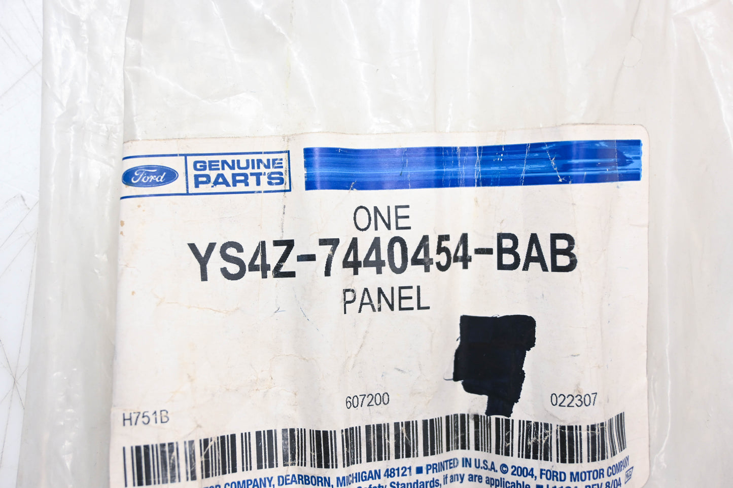 New OEM Ford YS4Z-7440454-BAB Back Panel Assembly NOS