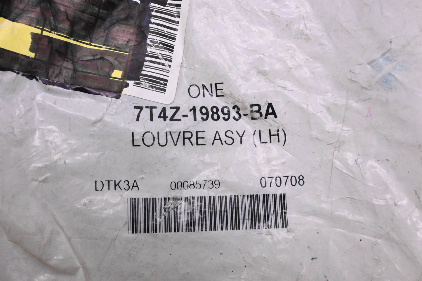 New OEM Ford 7T4Z-19893-BA Left Side Louvre Assembly NOS