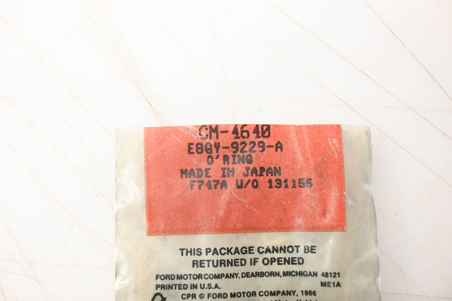 New OEM Motorcraft CM-4640, E8GY-9229-A O-Rings/ Gaskets Qty 5 NOS