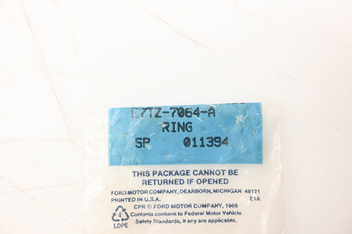 New OEM Ford E7TZ-7064-A Snap Rings Qty 2 NOS
