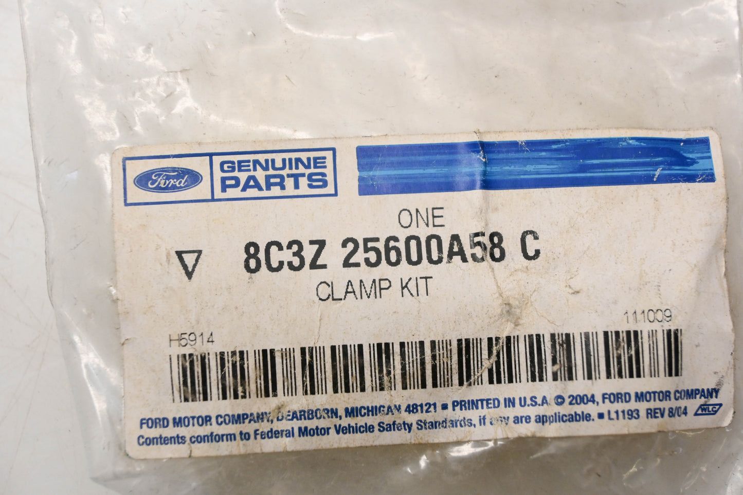 New OEM Ford 8C3Z-25600A58-C U-Bolt/ Seat Clamp Kit NOS