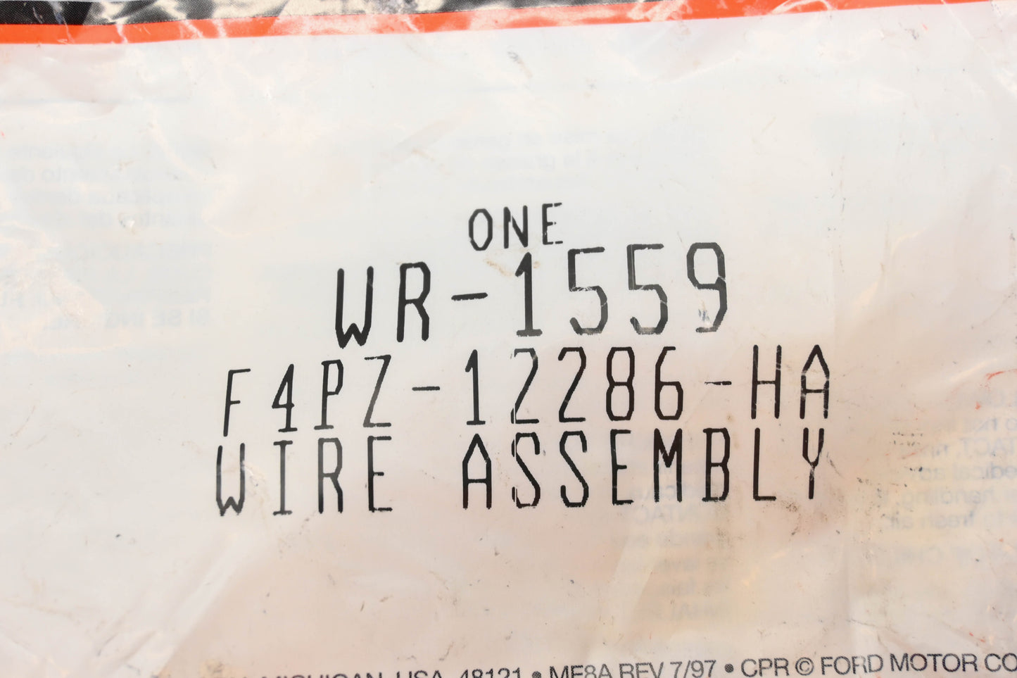 New OEM Motorcraft WR-1559, F4PZ-12286-HA Wire Assembly NOS