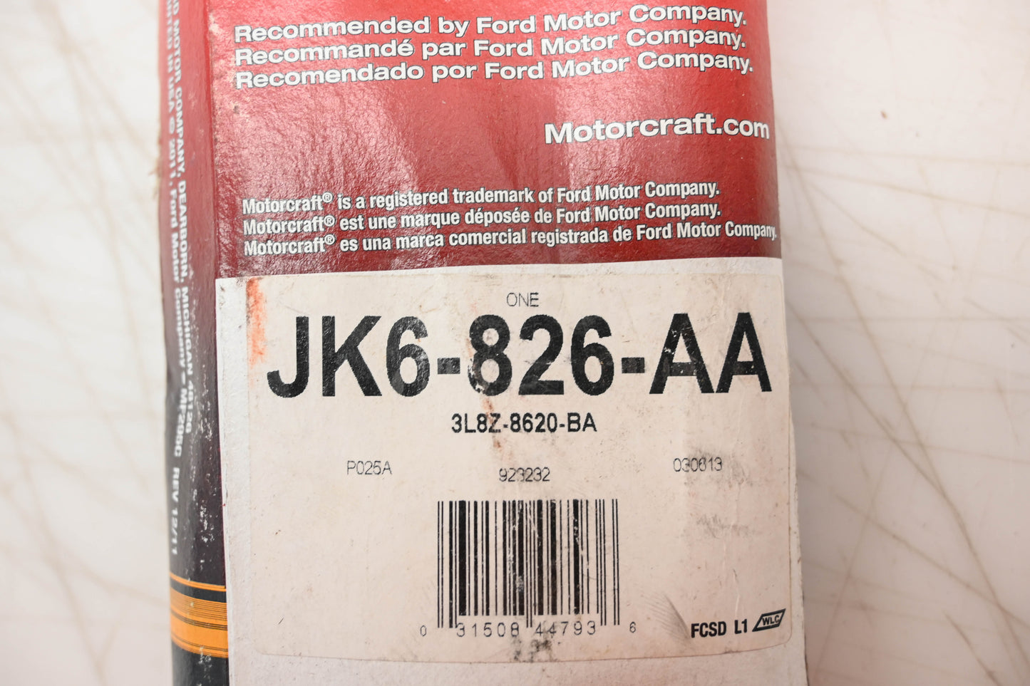 New OEM Motorcraft JK6-826-AA, 3L8Z-8620-BA Serpentine Belt NOS