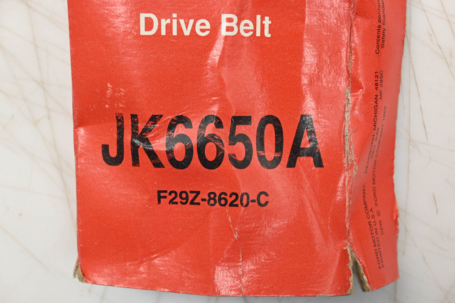 New OEM Motorcraft JK6-681, E8DZ-8620-H Serpentine Belt NOS