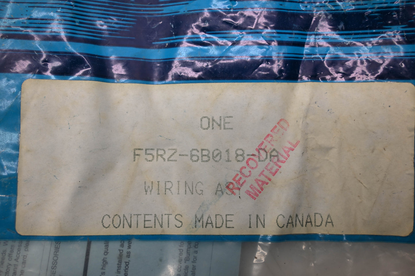 New OEM Ford F5RZ-6B018-DA Wiring Assembly NOS