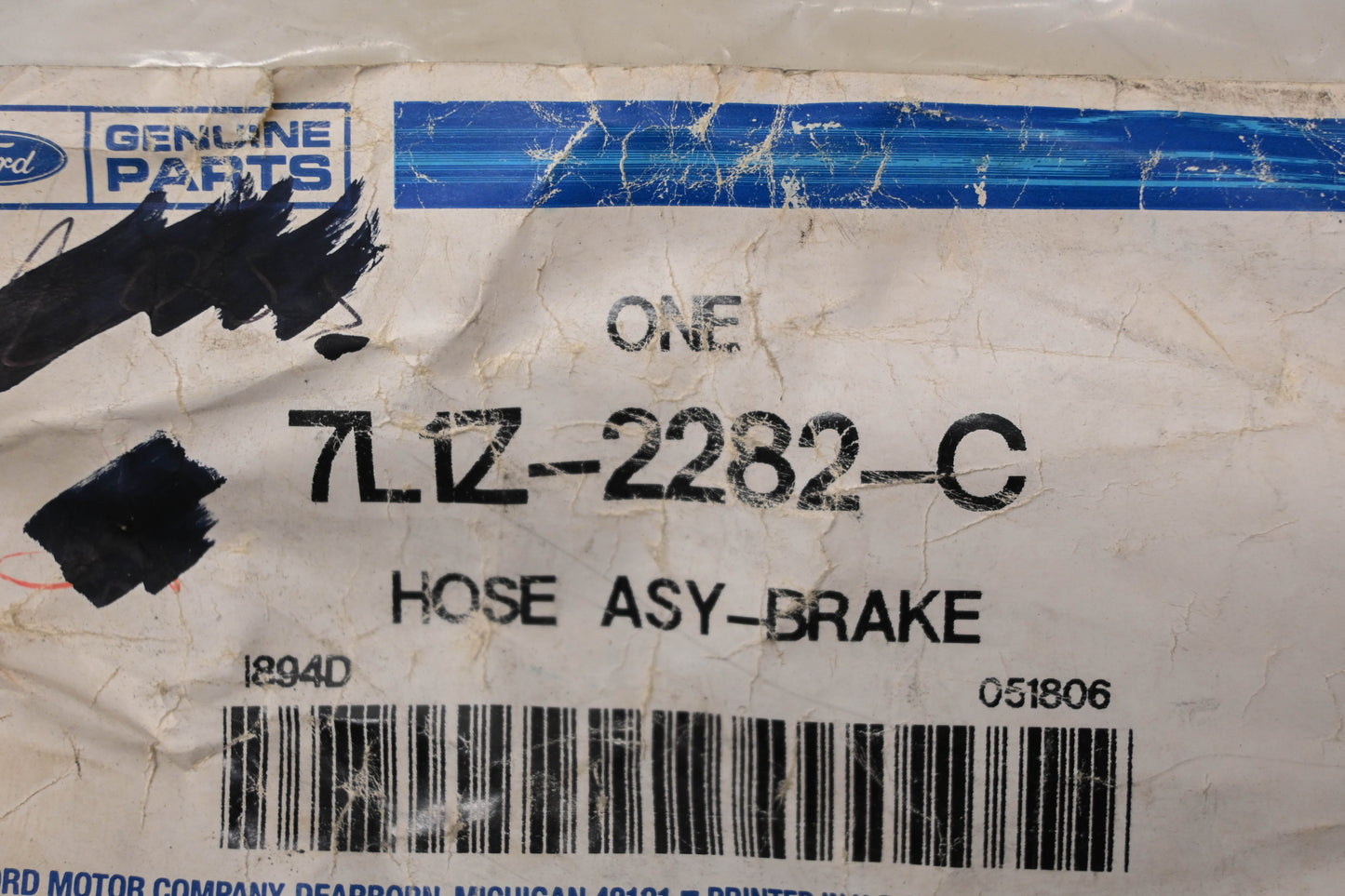 New OEM Ford 7L1Z-2282-C Hydraulic Brake Hose Assembly NOS