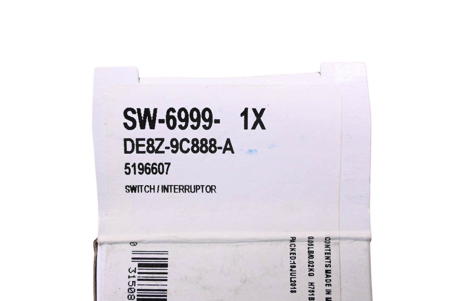 New OEM Motorcraft SW-6999, DE8Z-9C888-A Cruise Control Switch Assembly NOS