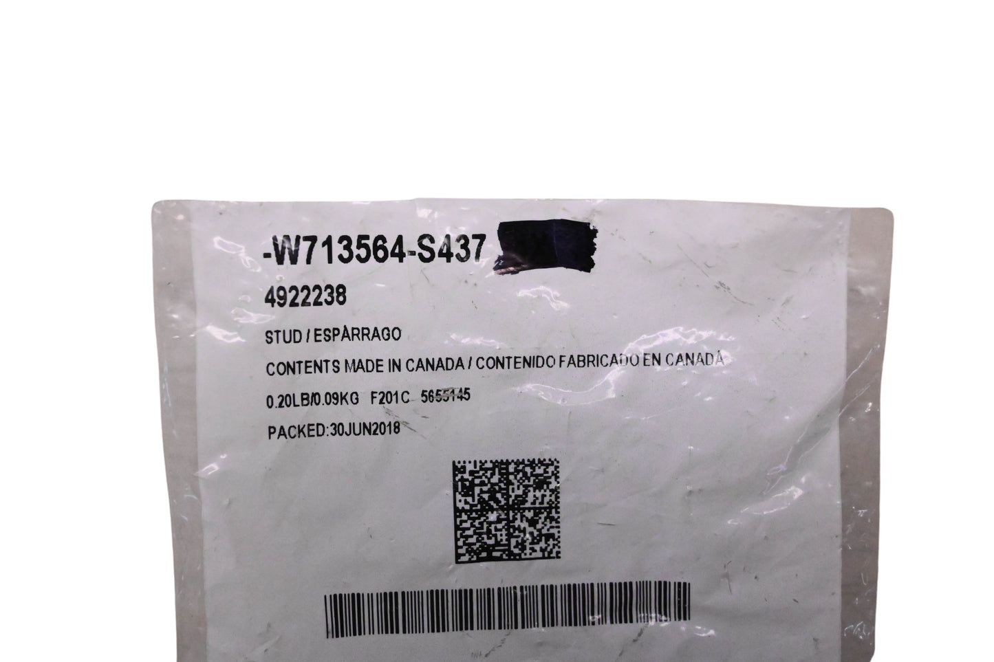 New OEM Ford W713564-S437, 4922238 Engine Cover Stud NOS