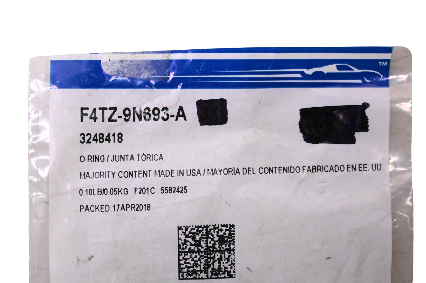 New OEM Ford F4TZ-9N693-A, 3248418 O-Ring NOS