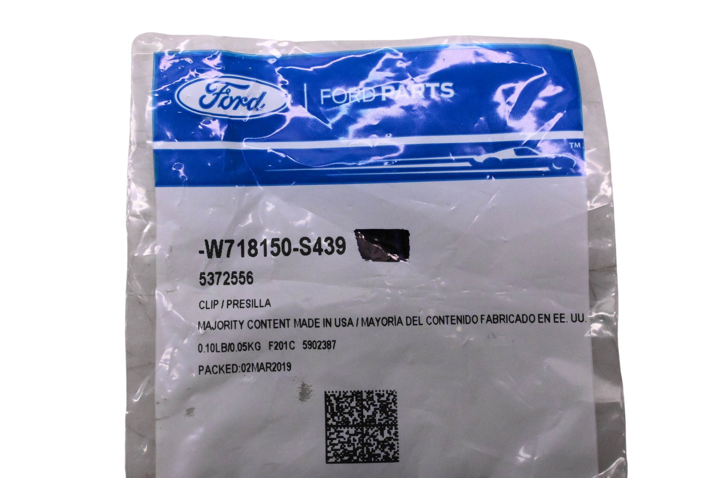 New OEM Ford W718150-S439, 5372556 Front Suspension Under Cover Clips Qty 2 NOS