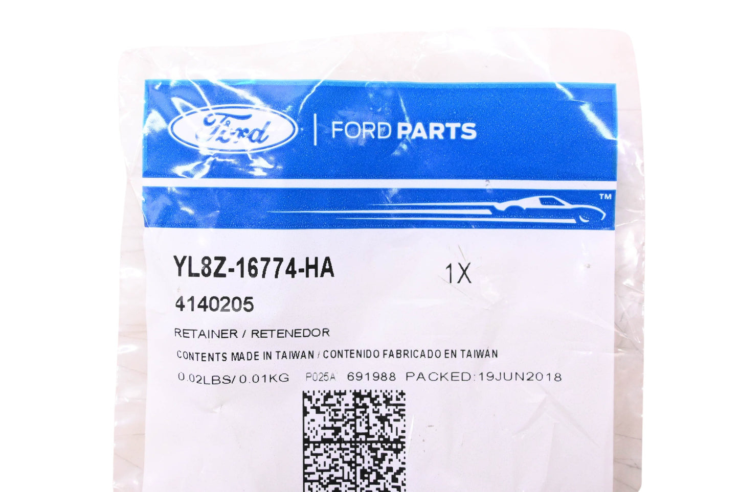 New OEM Ford YL8Z-16774-HA, 4140205 Retainer NOS