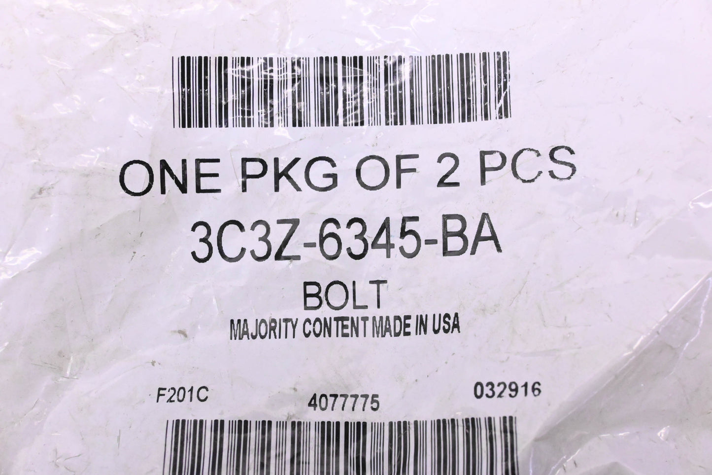 New OEM Ford 3C3Z-6345-BA Crankshaft Hex Head Bolts Qty 2 NOS