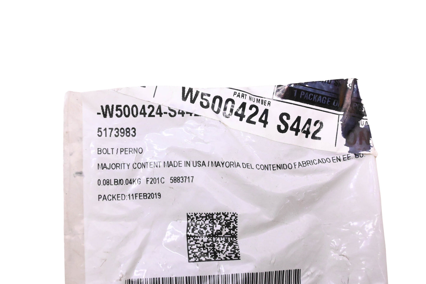 New OEM Ford W500424-S442, 5173983 EGR Cooler Bolt NOS